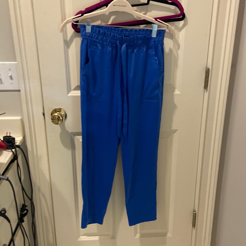 Blue Satin Work & Play pants